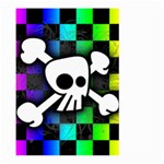 Checker Rainbow Skull Large Garden Flag (Two Sides)