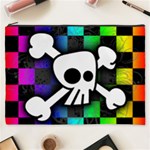Checker Rainbow Skull Cosmetic Bag (XXXL)