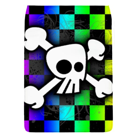 Checker Rainbow Skull Removable Flap Cover (S) from ArtsNow.com Front