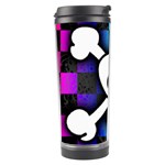 Checker Rainbow Skull Travel Tumbler
