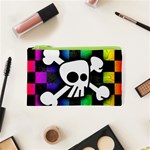 Checker Rainbow Skull Cosmetic Bag (XS)