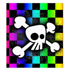 Checker Rainbow Skull Duvet Cover Double Side (King Size) from ArtsNow.com Front