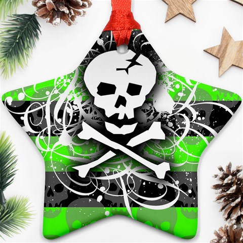 Deathrock Skull Ornament (Star) from ArtsNow.com Front