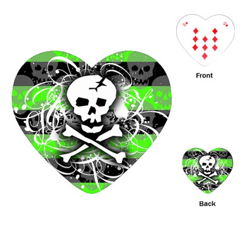 Deathrock Skull Playing Cards Single Design (Heart) from ArtsNow.com Front