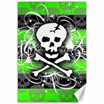 Deathrock Skull Canvas 12  x 18 