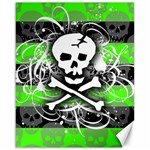 Deathrock Skull Canvas 16  x 20 