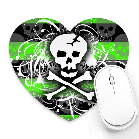 Deathrock Skull Heart Mousepad from ArtsNow.com Front