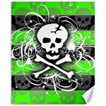 Deathrock Skull Canvas 11  x 14 