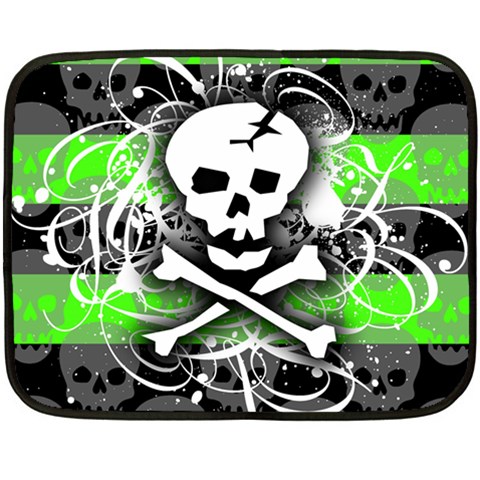 Deathrock Skull Double Sided Fleece Blanket (Mini) from ArtsNow.com 35 x27  Blanket Front