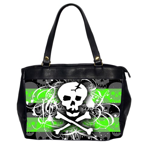 Deathrock Skull Oversize Office Handbag (2 Sides) from ArtsNow.com Front