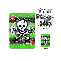 Deathrock Skull Playing Cards 54 Designs (Mini) from ArtsNow.com Front - Diamond10