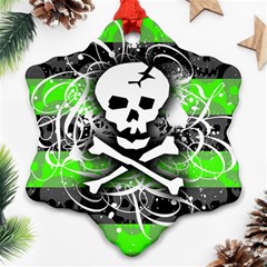 Deathrock Skull Snowflake Ornament (Two Sides) from ArtsNow.com Back