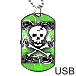 Deathrock Skull Dog Tag USB Flash (One Side)