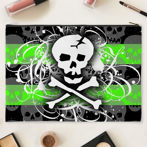 Deathrock Skull Cosmetic Bag (XXXL) from ArtsNow.com Back