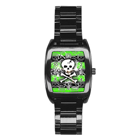 Deathrock Skull Stainless Steel Barrel Watch from ArtsNow.com Front
