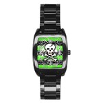 Deathrock Skull Stainless Steel Barrel Watch