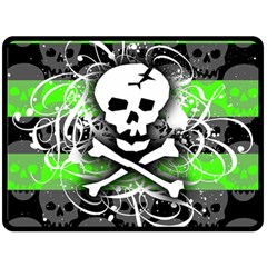 Deathrock Skull Double Sided Fleece Blanket (Large) from ArtsNow.com 80 x60  Blanket Front