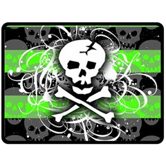 Deathrock Skull Double Sided Fleece Blanket (Large) from ArtsNow.com 80 x60  Blanket Back