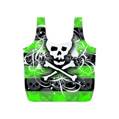 Deathrock Skull Full Print Recycle Bag (S) from ArtsNow.com Front