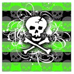 Deathrock Skull Large Satin Scarf (Square)