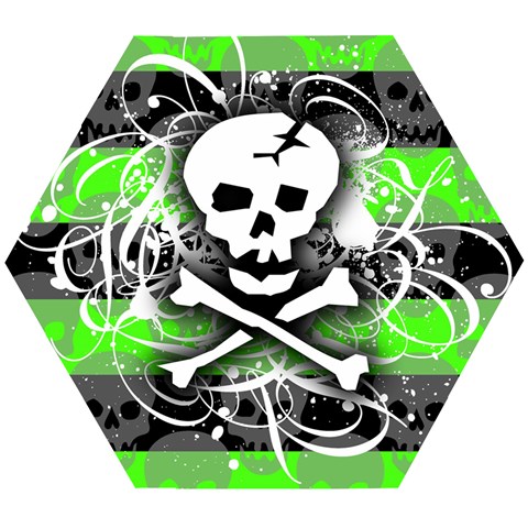 Deathrock Skull Wooden Puzzle Hexagon from ArtsNow.com Front