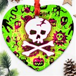 Deathrock Skull & Crossbones Ornament (Heart)