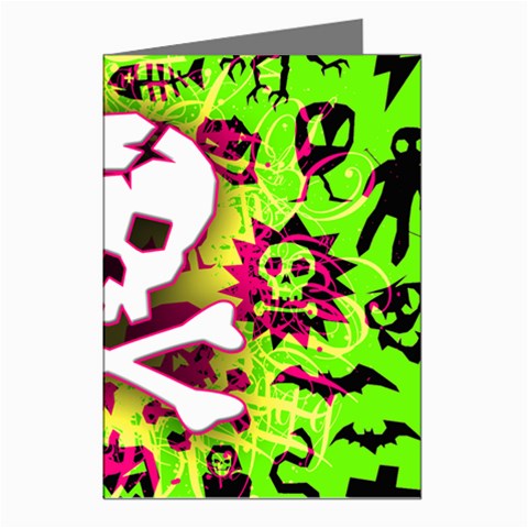 Deathrock Skull & Crossbones Greeting Cards (Pkg of 8) from ArtsNow.com Left