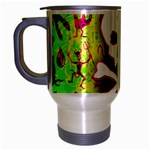 Deathrock Skull & Crossbones Travel Mug (Silver Gray)