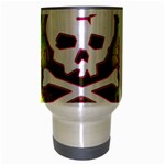 Deathrock Skull & Crossbones Travel Mug (Silver Gray) from ArtsNow.com Center