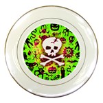 Deathrock Skull & Crossbones Porcelain Plate