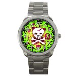 Deathrock Skull & Crossbones Sport Metal Watch