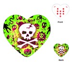 Deathrock Skull & Crossbones Playing Cards Single Design (Heart)