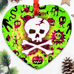 Deathrock Skull & Crossbones Heart Ornament (Two Sides) from ArtsNow.com Back