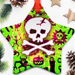 Deathrock Skull & Crossbones Star Ornament (Two Sides)