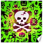 Deathrock Skull & Crossbones Canvas 12  x 12 