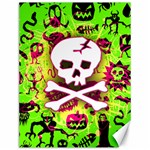 Deathrock Skull & Crossbones Canvas 12  x 16 