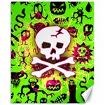 Deathrock Skull & Crossbones Canvas 16  x 20 