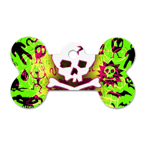 Deathrock Skull & Crossbones Dog Tag Bone (One Side) from ArtsNow.com Front