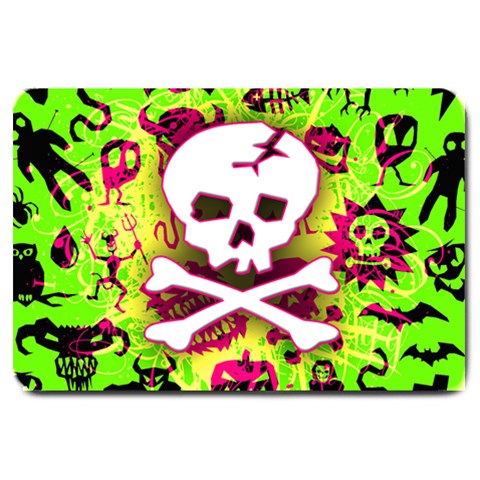 Deathrock Skull & Crossbones Large Doormat from ArtsNow.com 30 x20  Door Mat