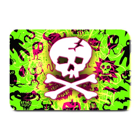 Deathrock Skull & Crossbones Plate Mat from ArtsNow.com 18 x12  Plate Mat