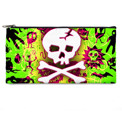 Deathrock Skull & Crossbones Pencil Case from ArtsNow.com Front