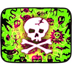 Deathrock Skull & Crossbones Double Sided Fleece Blanket (Mini) from ArtsNow.com 35 x27  Blanket Front