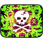 Deathrock Skull & Crossbones Double Sided Fleece Blanket (Mini)