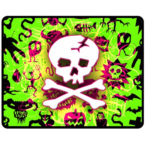 Deathrock Skull & Crossbones Fleece Blanket (Medium) from ArtsNow.com 60 x50  Blanket Front