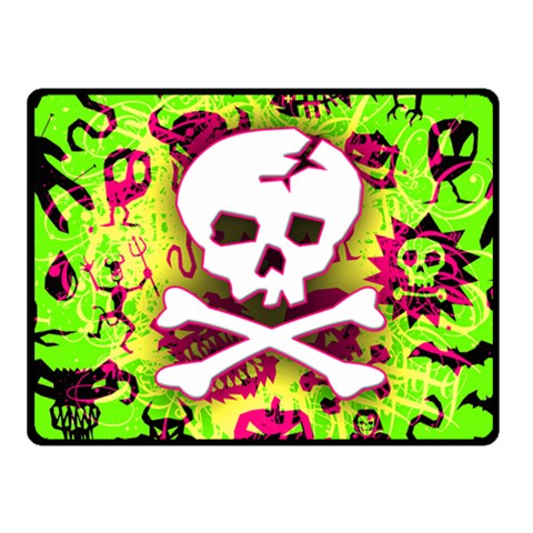 Deathrock Skull & Crossbones Fleece Blanket (Small) from ArtsNow.com 50 x40  Blanket Front