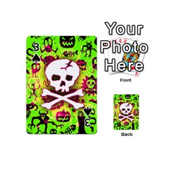 Deathrock Skull & Crossbones Playing Cards 54 Designs (Mini) from ArtsNow.com Front - Spade3