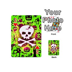 Deathrock Skull & Crossbones Playing Cards 54 Designs (Mini) from ArtsNow.com Front - Heart2