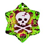 Deathrock Skull & Crossbones Snowflake Ornament (Two Sides) from ArtsNow.com Back