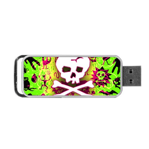 Deathrock Skull & Crossbones Portable USB Flash (One Side) from ArtsNow.com Front