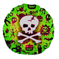 Deathrock Skull & Crossbones Large 18  Premium Round Cushion  from ArtsNow.com Front